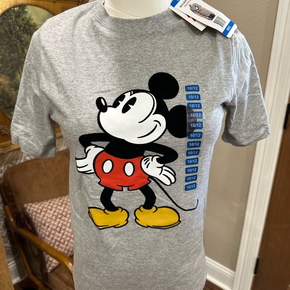 Disney Gray Mickey Mouse Graphic T-Shirt Youth 10/12 - Picture 1 of 4